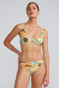 Palm Underwire Top - Sunset
