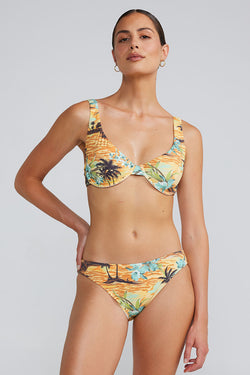 Palm Underwire Top - Sunset