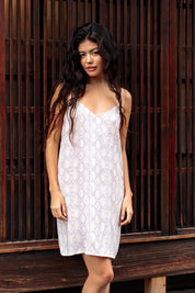 MAI Aria Dress - Pearl Python, Blue Oasis