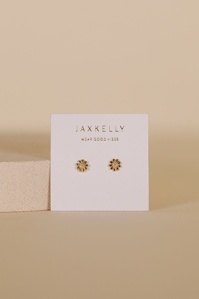 Jax Kelly Petite Daisy Stud - 18k Gold Plated Earrings