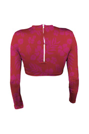 MAI Cropped Rash Guard - Pink Sundays
