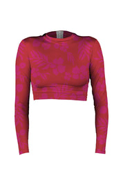 MAI Cropped Rash Guard - Pink Sundays