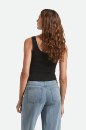 BRIXTON Pointelle Fit Tank (Black, Off White)