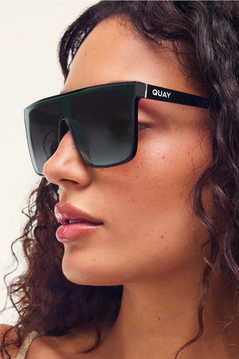 QUAY Nightfall - Blk/Blk Aqua