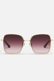 QUAY 5th Ave - brushed gold/plum pink