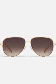 QUAY High Key XL Sunglasses - Chamomile Frame/Dark Fawn Lens