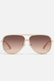 QUAY High Profile Sunglasses - Bone Frame/Brown Lens