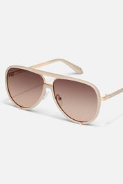 QUAY High Profile Sunglasses - Bone Frame/Brown Lens