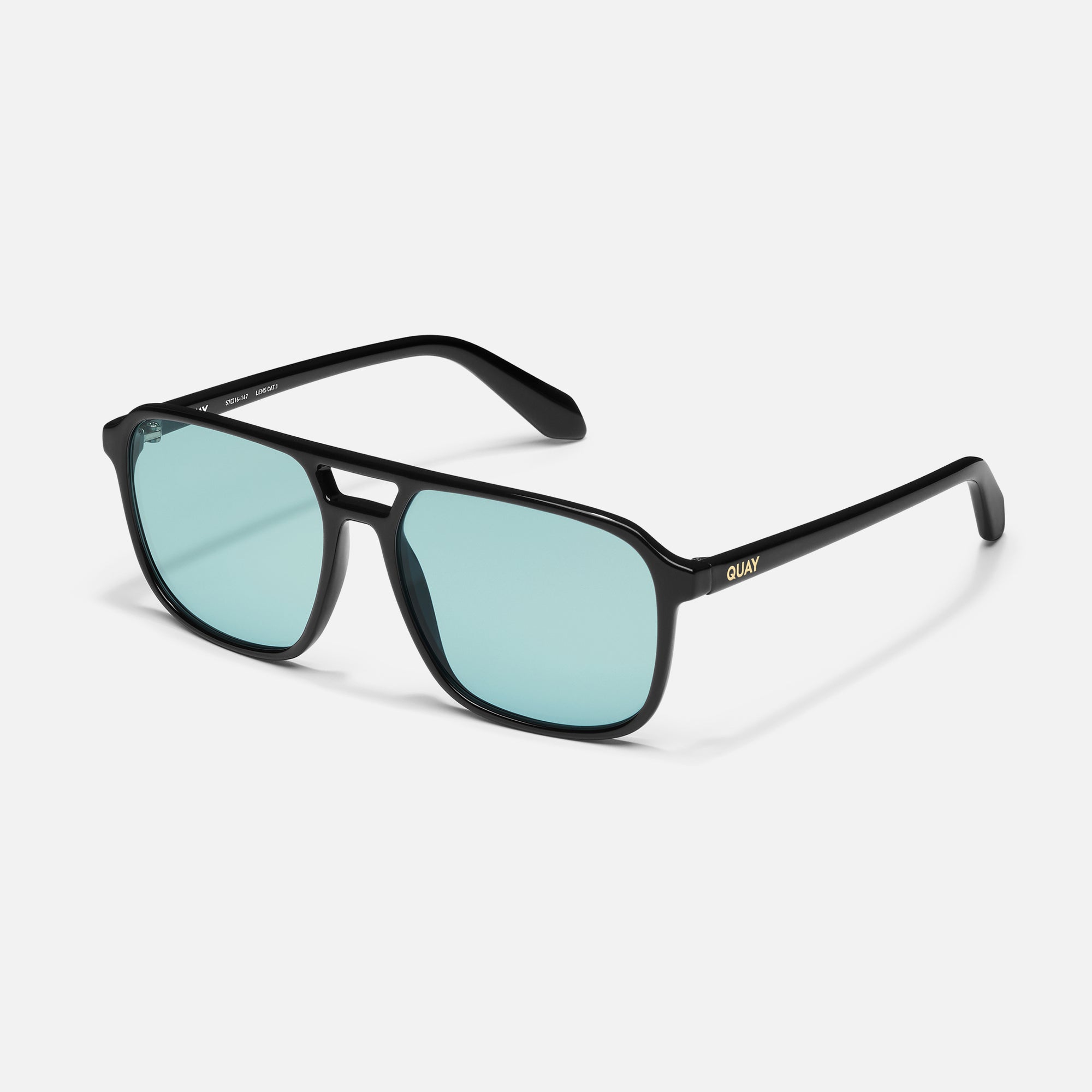 QUAY On The Fly Sunglasses - black/aqua