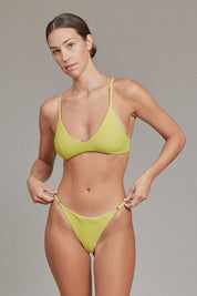 ACACIA Ralph Bottom - High Cut Bikini Swim Bottom (Dijon, Goldie)