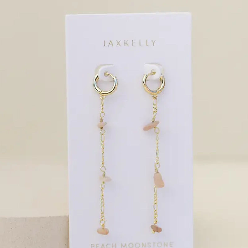 RawGemstoneChainDropEarring-PeachMoonstone_2.webp