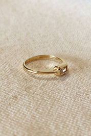 GoldFi Rectangle Solitaire Ring