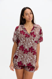 BENOA Aloha Shirt Dress - Diva, Bloom, Tropics