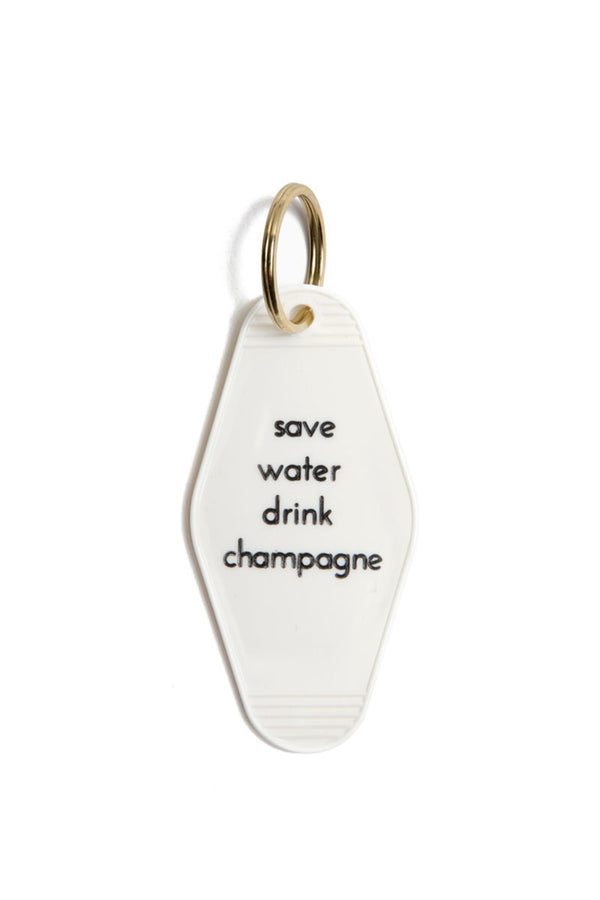 Save Water Drink Champagne Key Chain