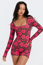 BENOA Long Sleeve Romper - Pupukea Pink