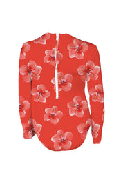 MAI Littles Long Sleeve Bodysuit (Strawberry Hibiscus, Jade Panther)