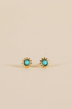 Sun Stud - Turquoise Earring