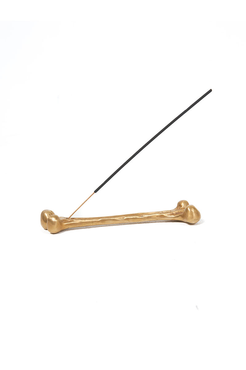 Bone Incense Holder - Anti. Brass