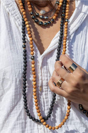 Long Tahitian Sandalwood Necklace - Ainalani