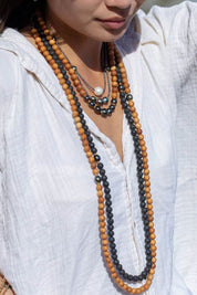 Long Tahitian Sandalwood Necklace - Ainalani