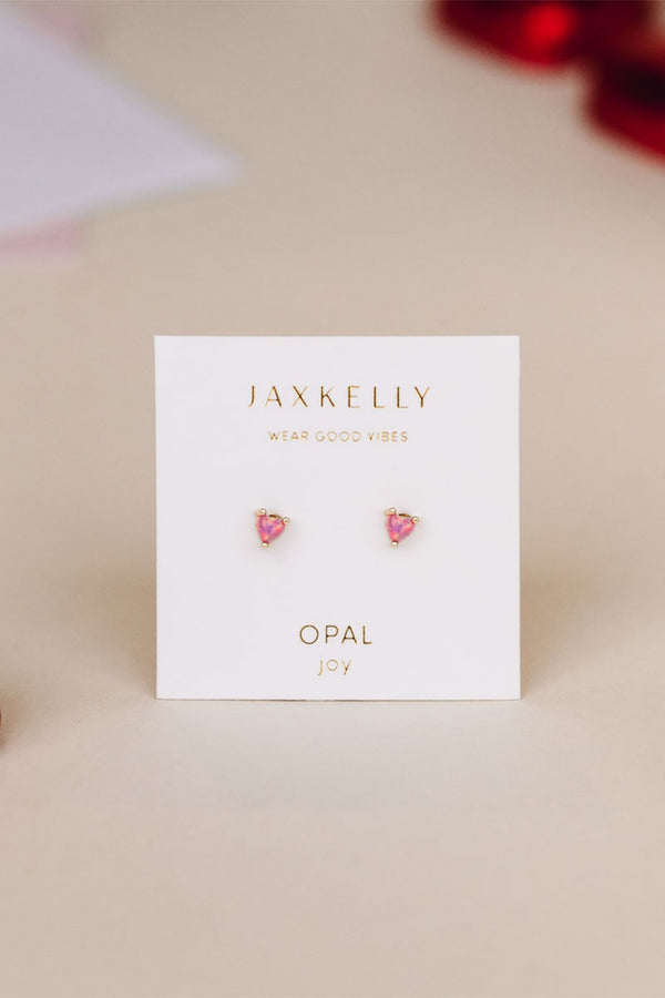 Tiny Pink Opal Heart