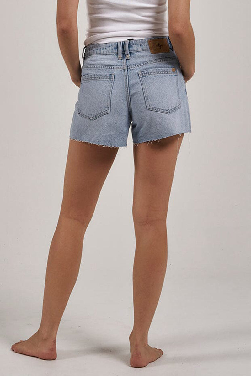 Erica Mid Rise Short - Ash Blue