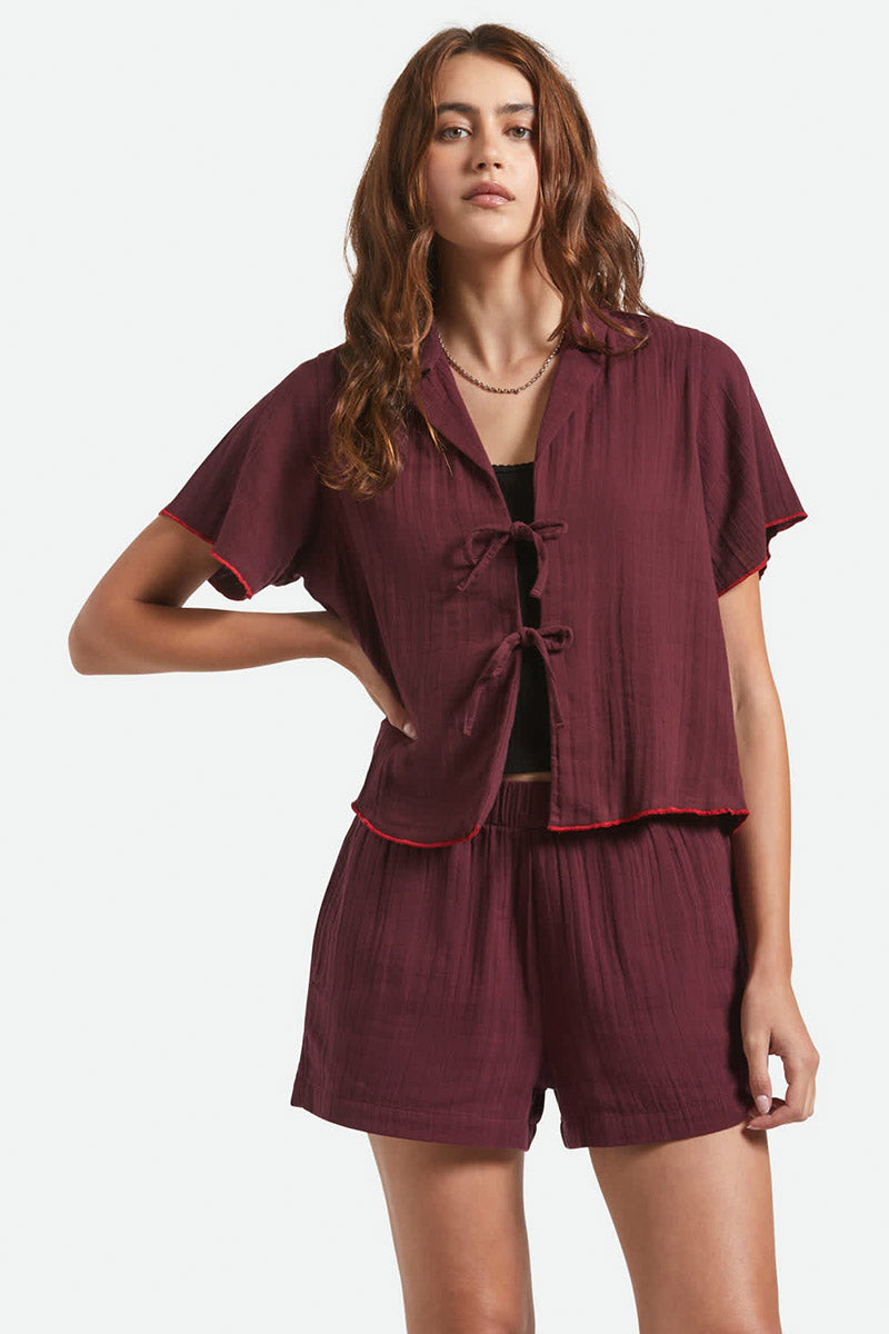 BRIXTON Wandering Tie Top (Port)