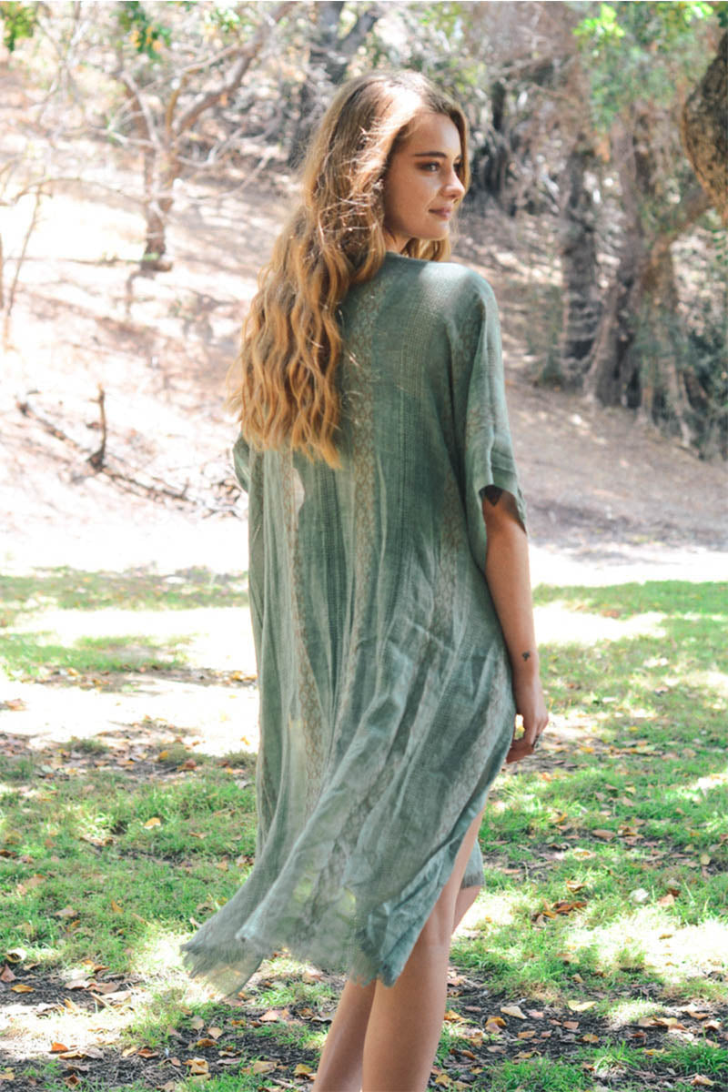 Woven Longline Tribal Kimono