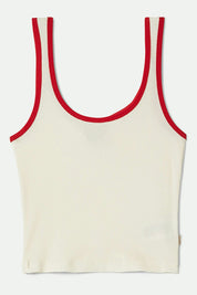 Brixton Ringer Organic A-Tank Top (Off White/Crimson)