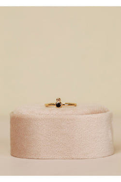 Black CZ Infinity Ring