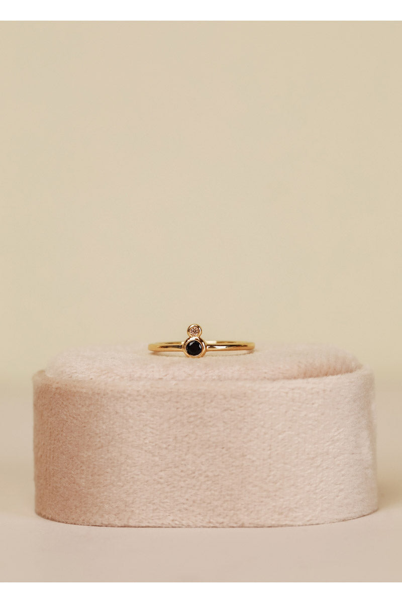 Black CZ Infinity Ring