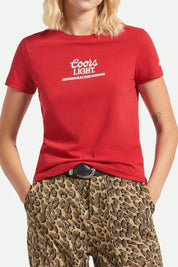 BRIXTON Coors Racing Fitted Tee - Red