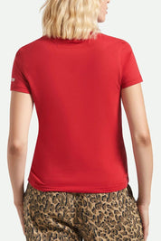 BRIXTON Coors Racing Fitted Tee - Red