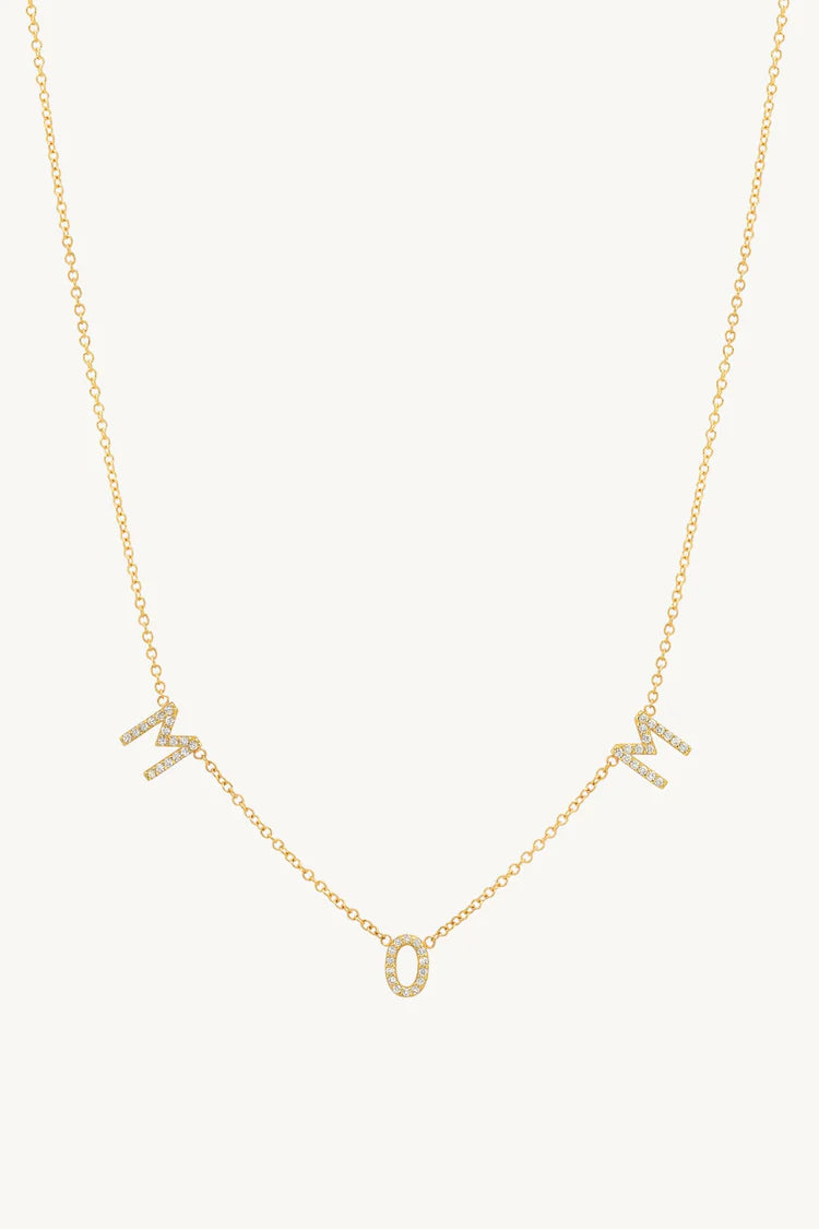 Diamond Mom Necklace YG