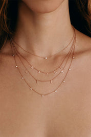Bychari Diamond Solitaire 14k Necklace