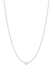 Bychari Diamond Solitaire 14k Necklace