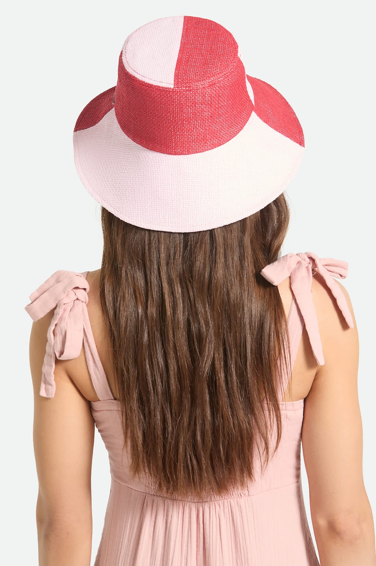 BRIXTON Harmony Packable Bucket Hat - Silver Pink/Adrenaline Rush