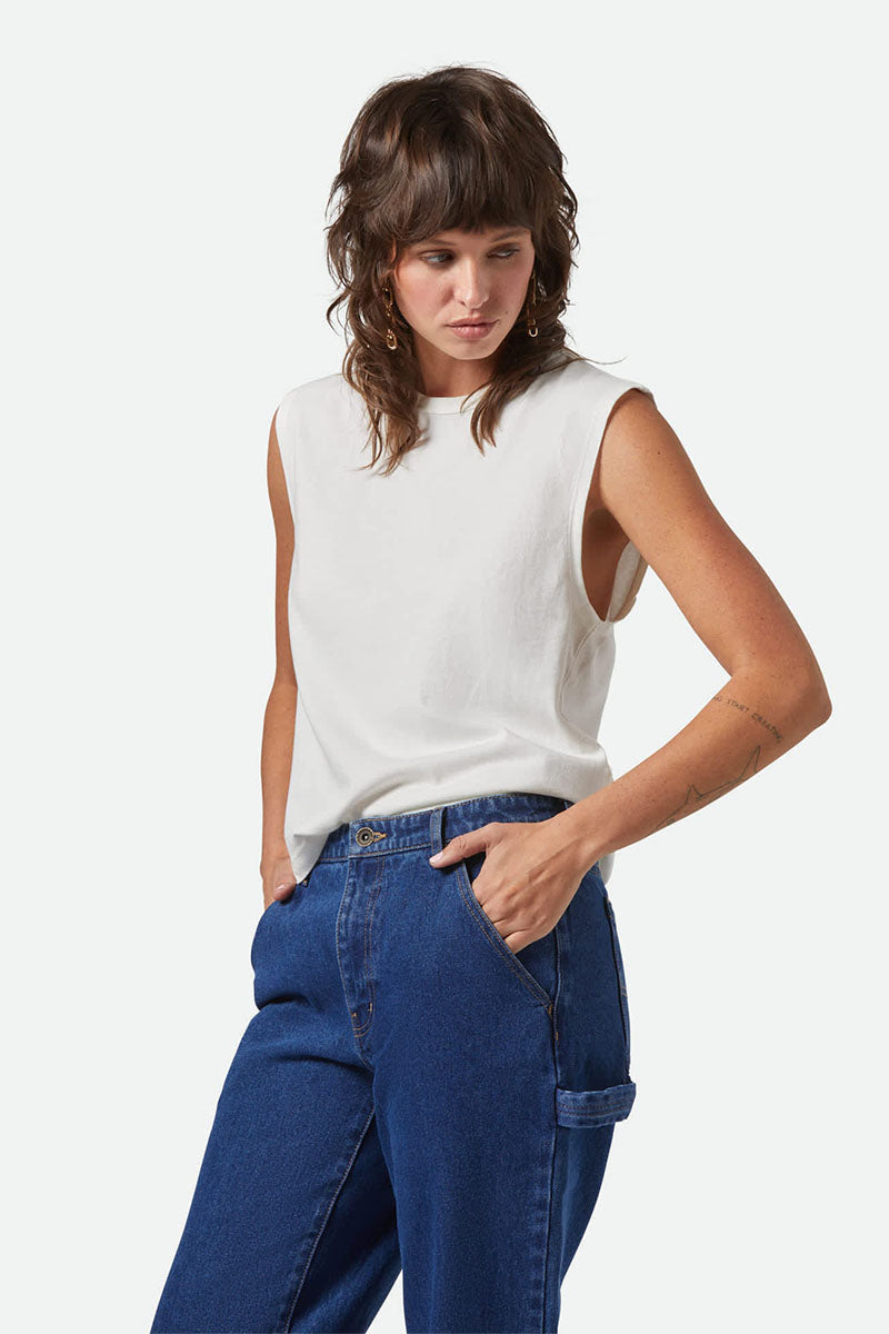 BRIXTON Carefree Muscle Tank (Black, Off White)