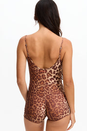 BENOA Square Neck Romper (Choco Zebra, Leopard)