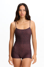 BENOA Square Neck Romper (Choco Zebra, Leopard)