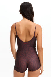 BENOA Square Neck Romper (Choco Zebra, Leopard)