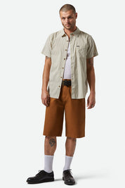 Brixton Charter Print Short Sleeve Shirt (Whitecap/Ivy)