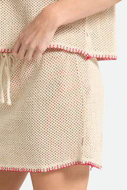 BRIXTON Mini Crochet Skirt (Timeless Taupe)