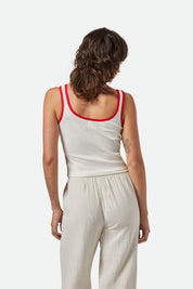 Brixton Ringer Organic A-Tank Top (Off White/Crimson)
