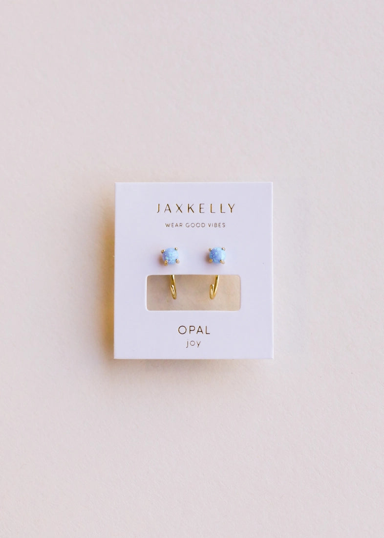 JAX KELLY Huggies - Fire Opal Earring