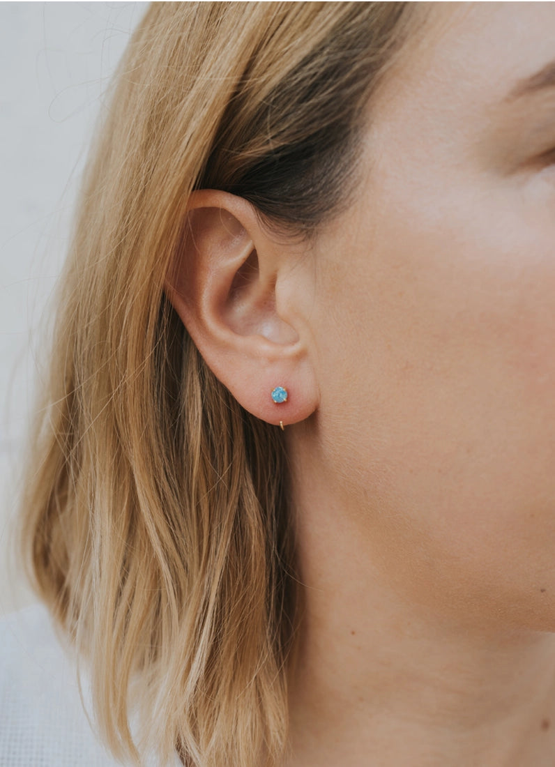 JAX KELLY Huggies - Fire Opal Earring