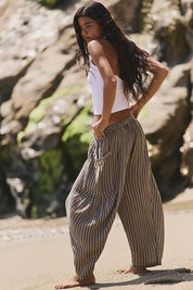 Free People Striped Quinn Pant