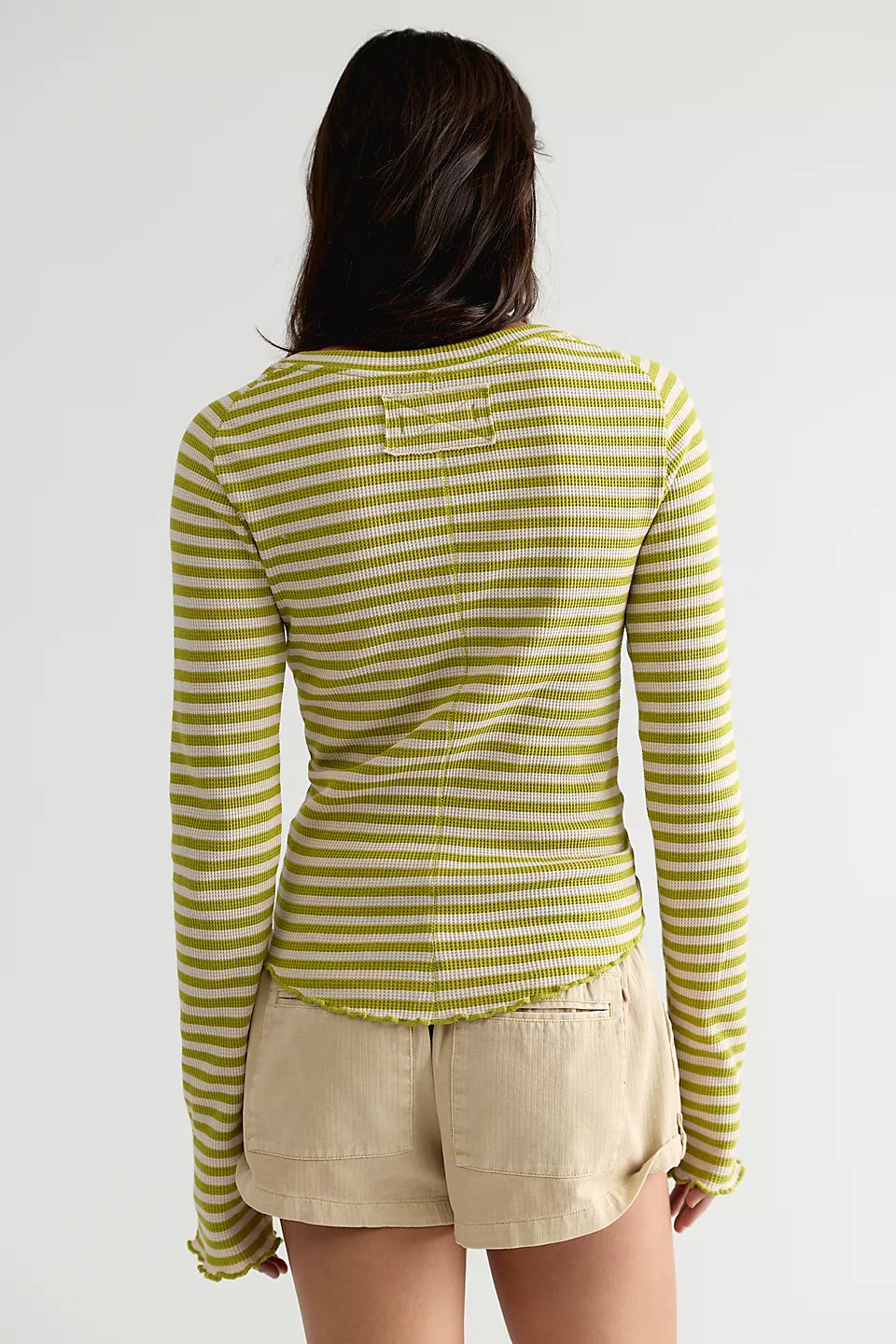 Free People Easy Does It Striped Tee (Green)
