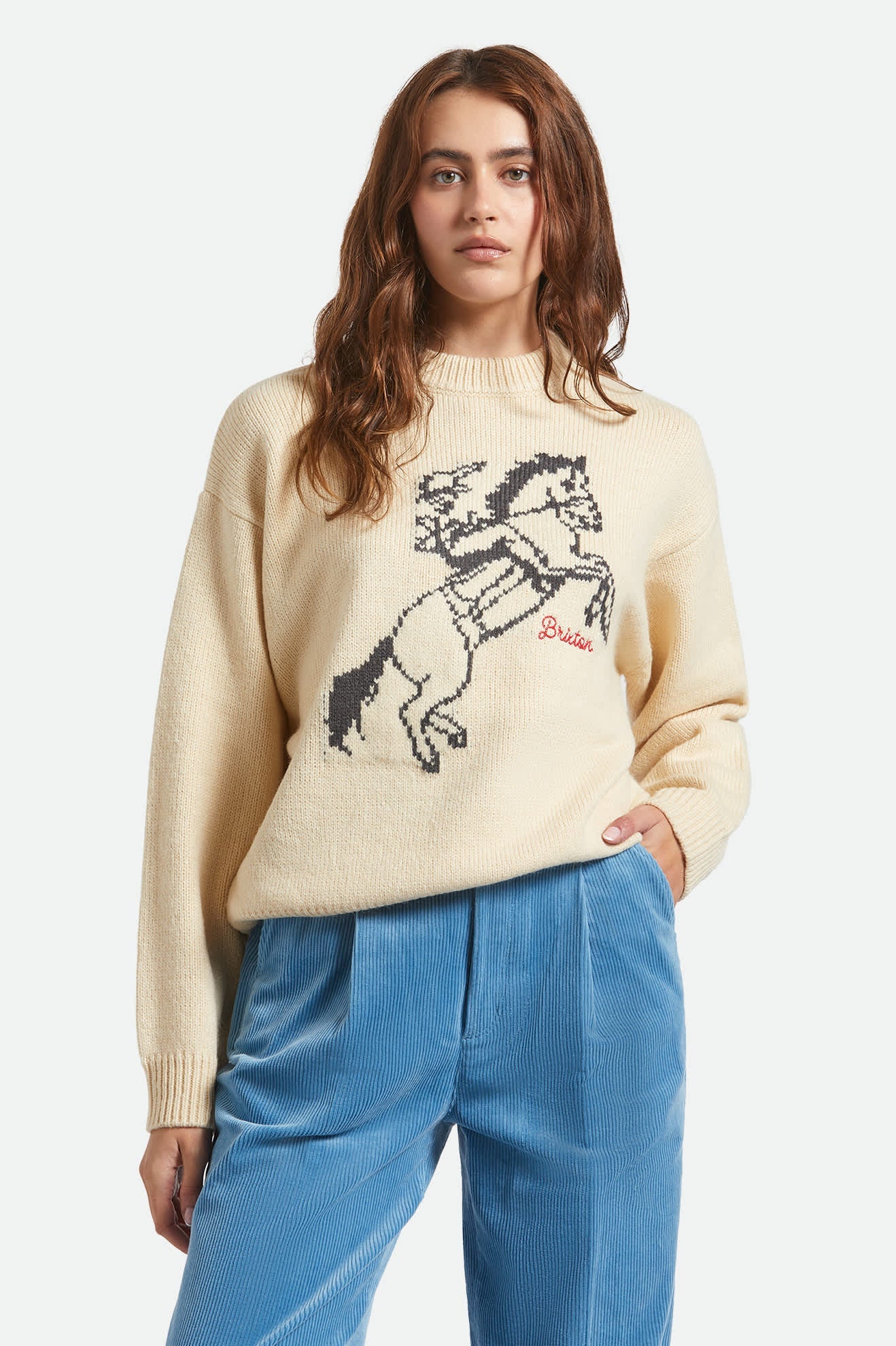 Brixton Ranching Club Sweater - Whitecap