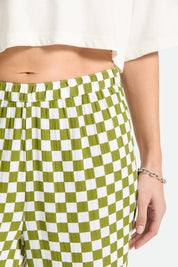BRIXTON Lola Lounge Pant (Sublime Green Checkerboard)